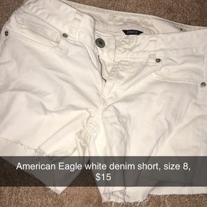 White denim shorts